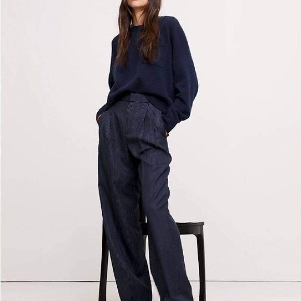 Banana Republic Dark Blue Wide-Leg Pants